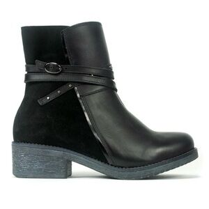 Naot Black Leather Ankle Booties